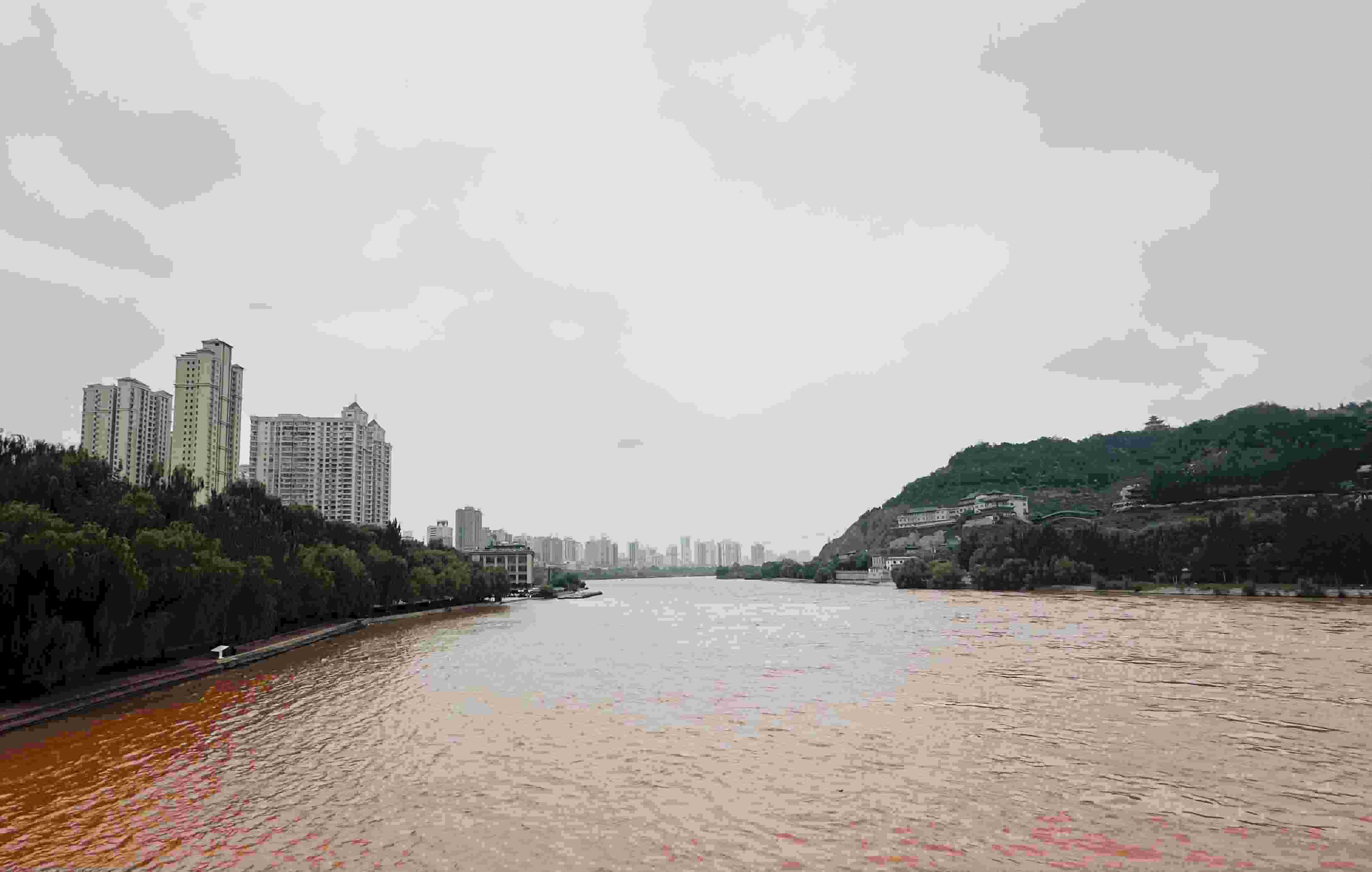 △黃河蘭州段。（總臺央視記者陸泓宇拍攝）