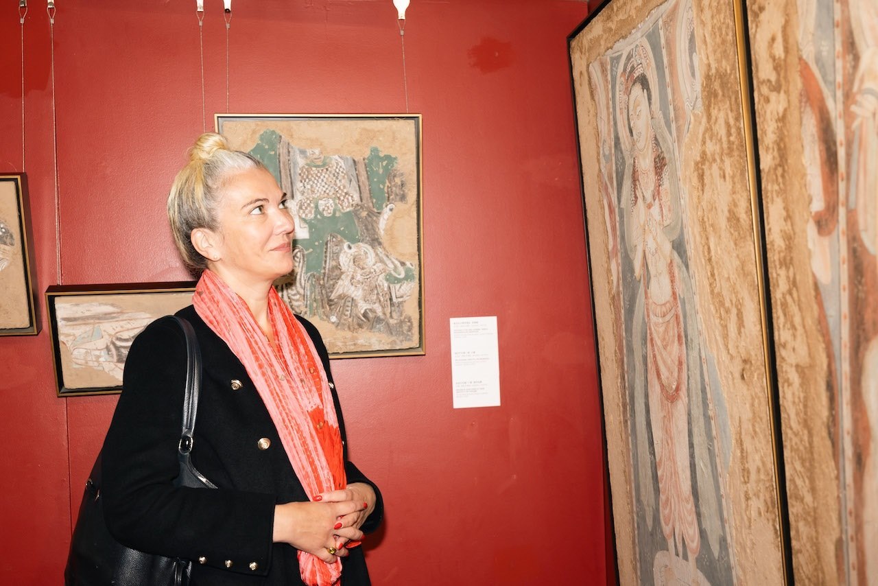 “絲路丹青——絲綢之路沿線壁畫傳摹展”在巴黎中國文化中心隆重開幕。中國藝術(shù)研究院供圖