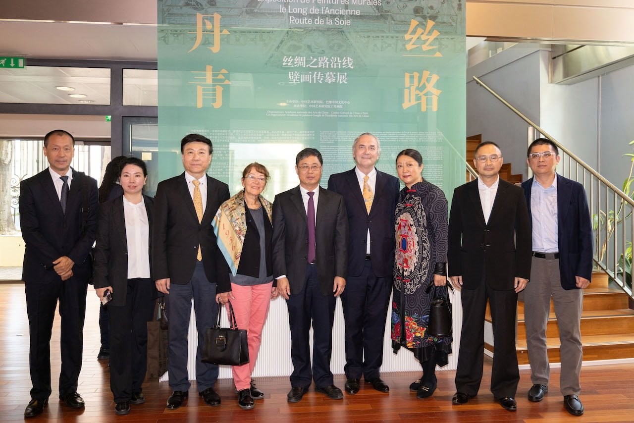 “絲路丹青——絲綢之路沿線壁畫傳摹展”在巴黎中國文化中心隆重開幕。中國藝術(shù)研究院供圖