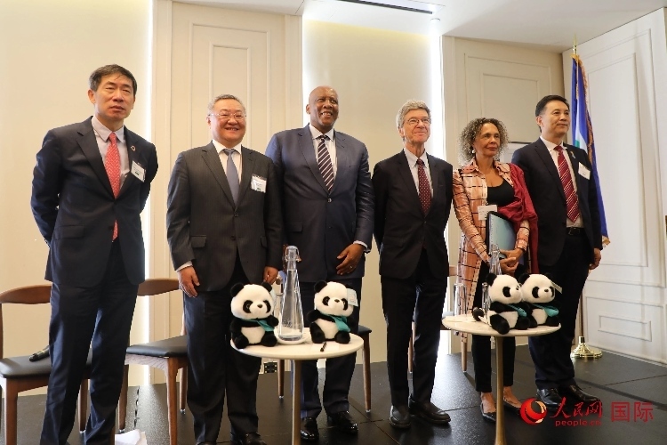 萊索托國王萊齊耶三世、中國常駐聯(lián)合國代表傅聰?shù)燃钨e出席活動。人民網(wǎng)記者 李志偉攝