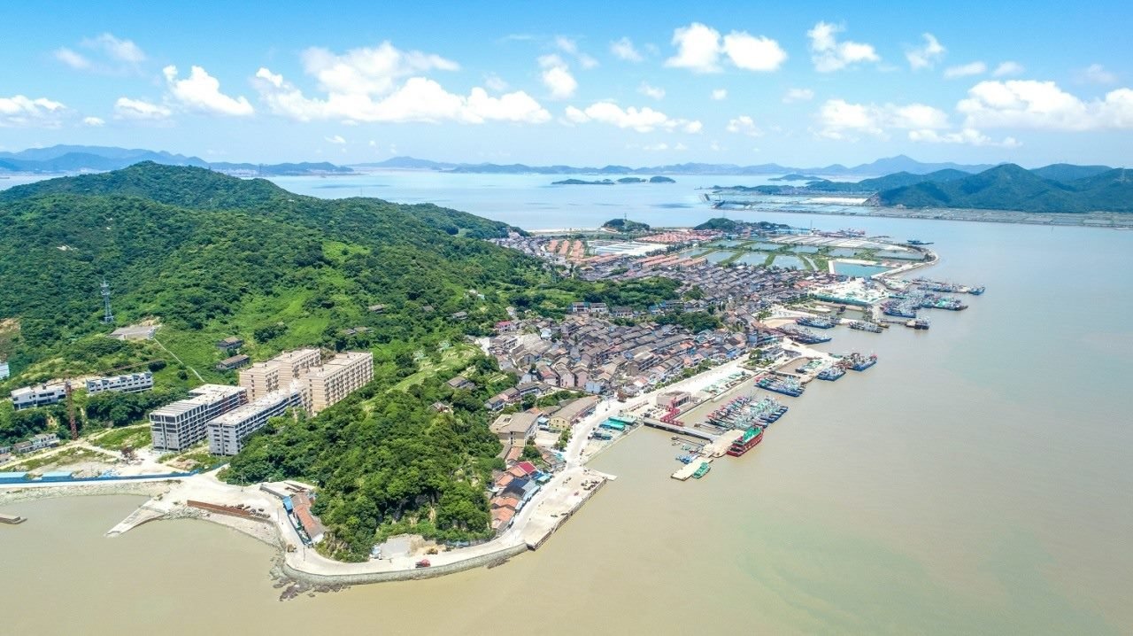 航拍視角看今日螞蟻島。螞蟻島管委會供圖