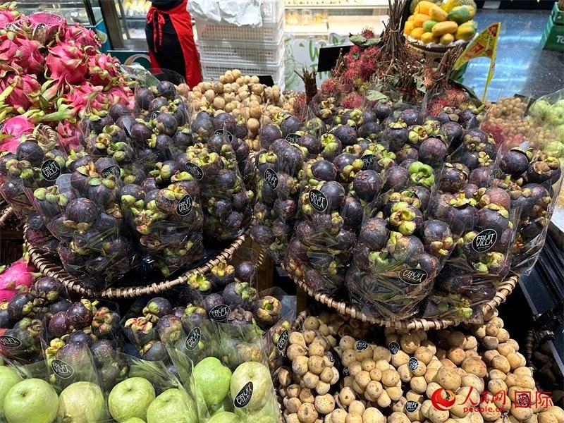 泰國超市售賣的山竹。人民網(wǎng)記者 簡承淵攝