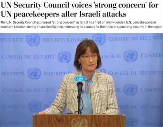 《華盛頓郵報(bào)》報(bào)道截圖（題圖為本月安理會(huì)輪值主席、瑞士常駐聯(lián)合國(guó)代表帕絲卡萊·貝里斯維爾）