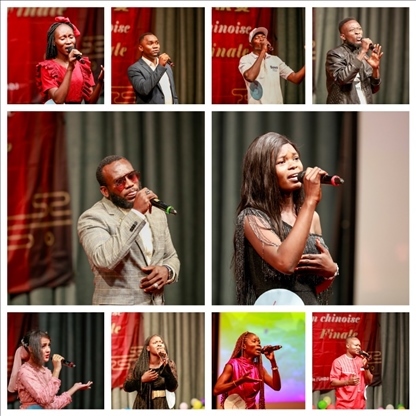 參與決賽的歌手。中國石油非洲公司供圖