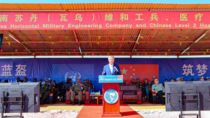 中國駐南蘇丹大使馬強發(fā)言。孫千攝