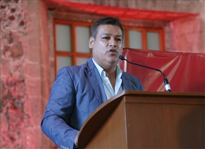 阿爾貝托·維拉致辭。主辦方供圖