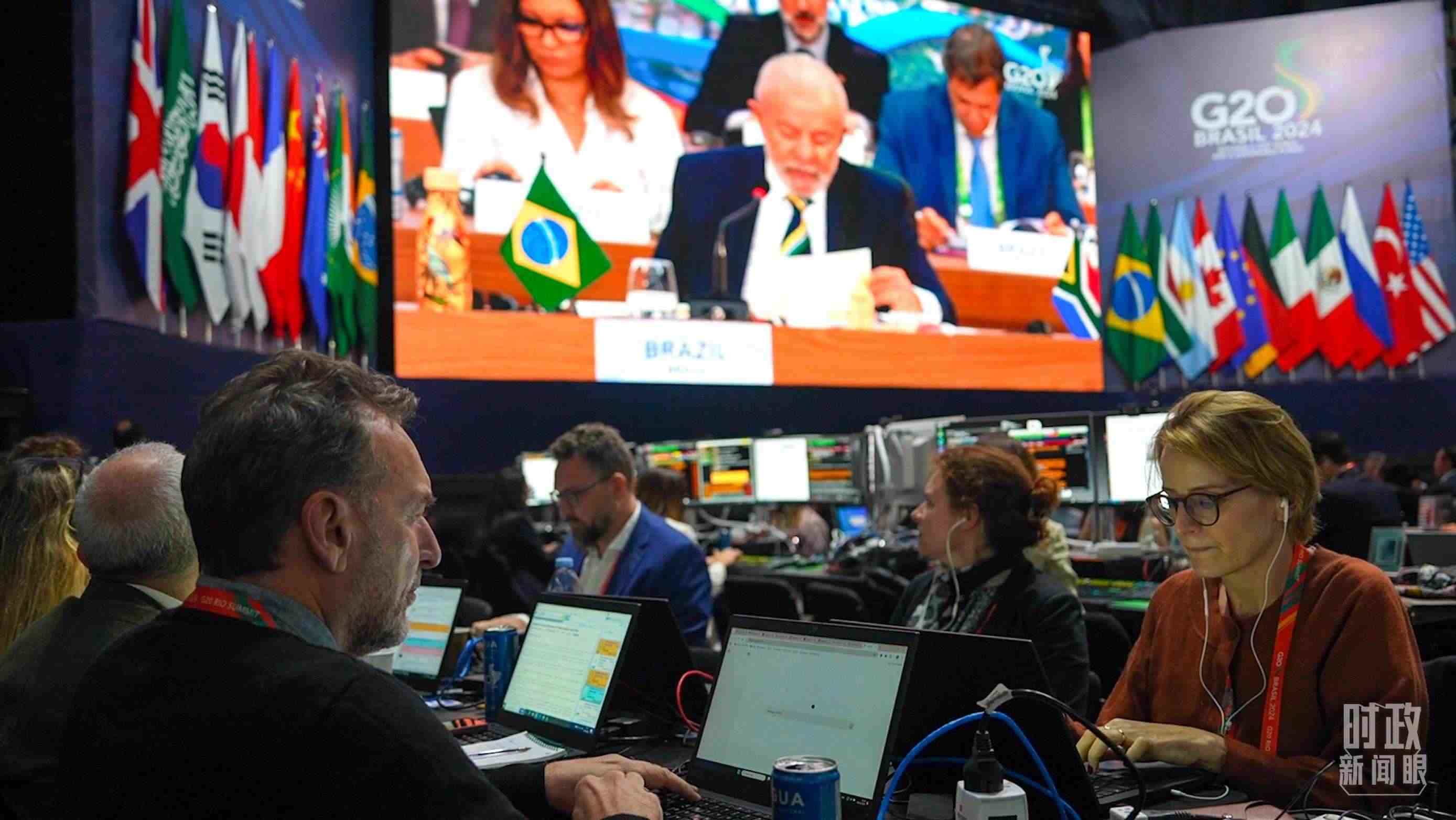 △G20里約峰會媒體中心。（總臺央視記者盧心雨拍攝）