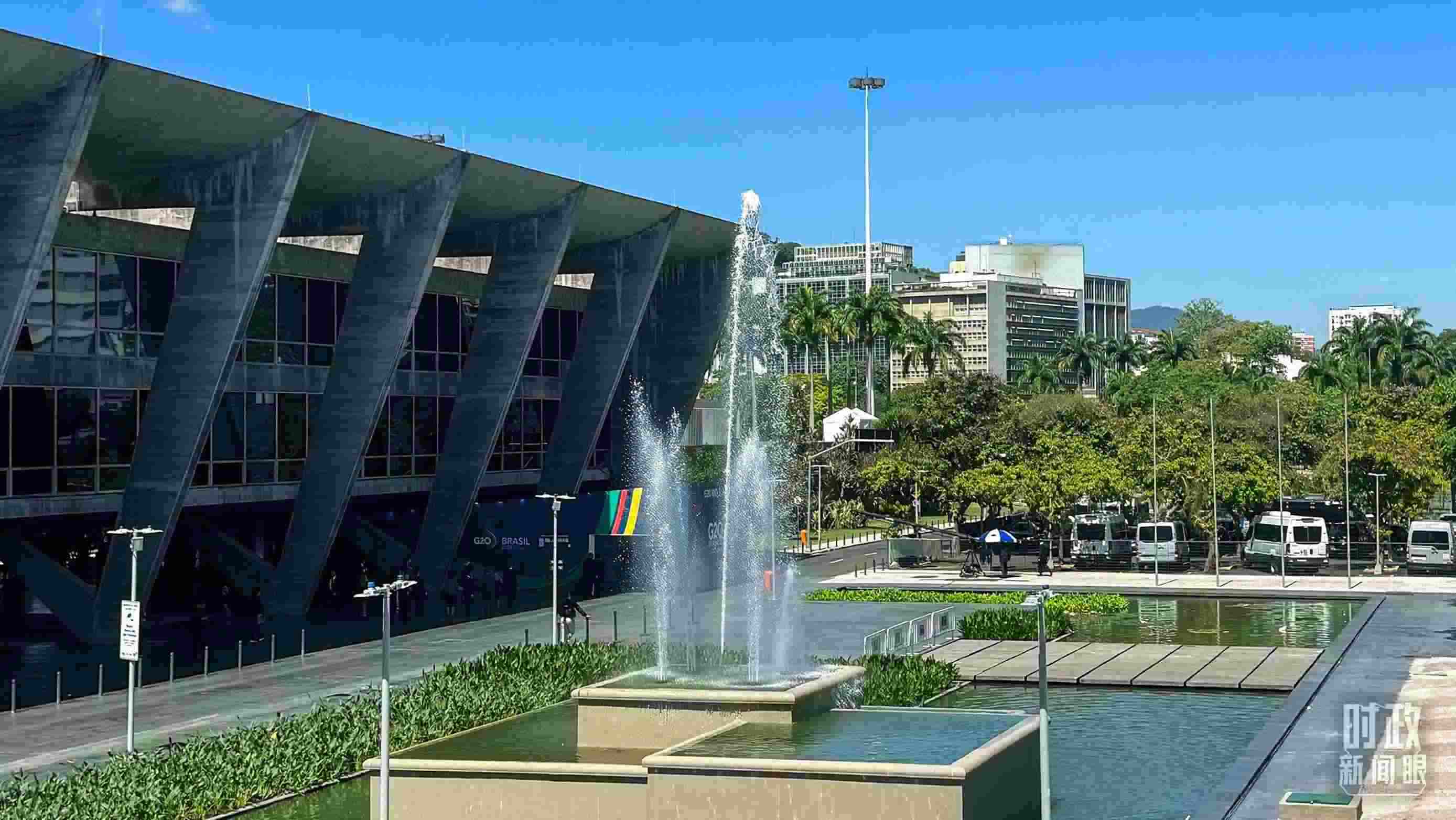 △G20峰會舉辦地，巴西里約熱內(nèi)盧現(xiàn)代藝術(shù)博物館。（總臺央視記者趙怡彬拍攝）