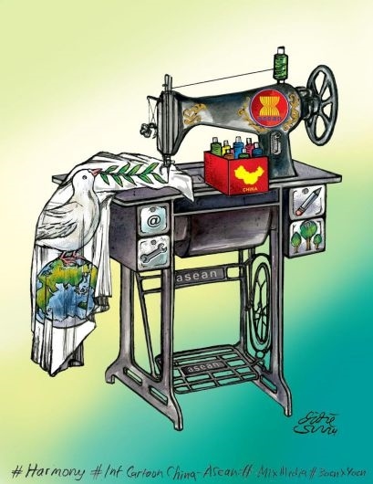 單幅卡通一等獎(jiǎng)獲獎(jiǎng)作品。（主辦方供圖）