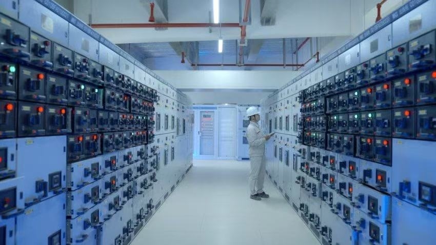 300兆瓦壓氣儲能示范工程低壓配電室。受訪者供圖