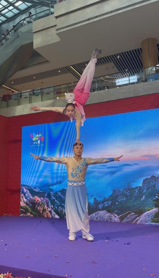 來(lái)自中國(guó)和新加坡的藝術(shù)團(tuán)體聯(lián)袂表演了歌舞、器樂(lè)、武術(shù)、雜技等多種形式的文藝節(jié)目。活動(dòng)主辦方供圖