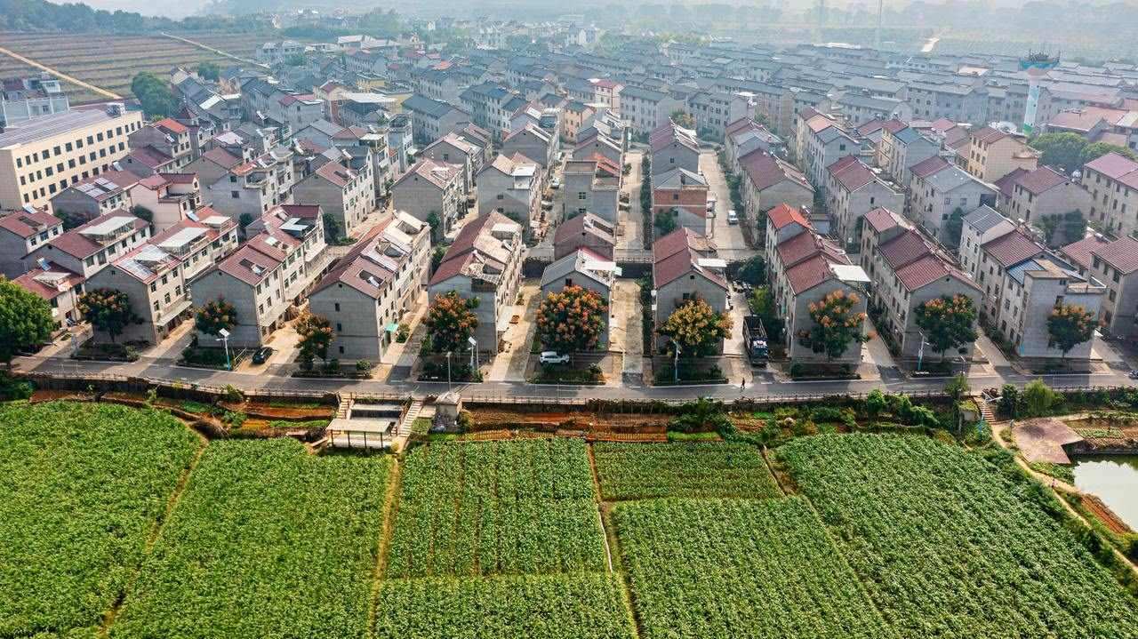 衢州市衢江區(qū)云溪鄉(xiāng)希望新村鳥(niǎo)瞰圖。衢州市衢江區(qū)委宣傳部 供圖