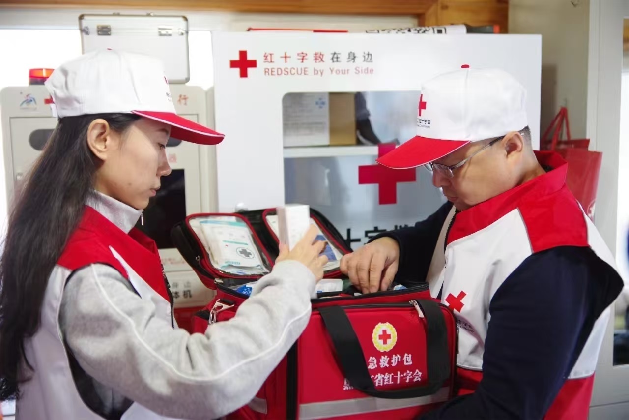 應(yīng)急救援志愿者培訓(xùn)現(xiàn)場。 中國紅十字會總會供圖