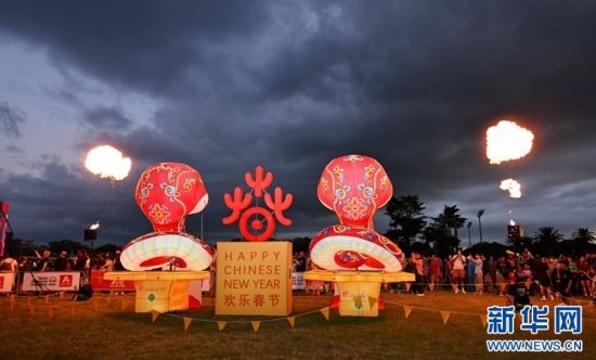 圖為游客在2025年奧克蘭元宵燈節(jié)游覽。（圖片由奧克蘭中國文化中心提供）