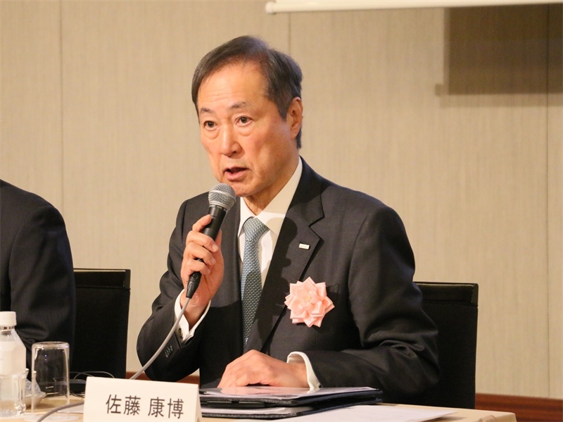 日中投資促進(jìn)機(jī)構(gòu)會長佐藤康博致辭。人民網(wǎng) 許可攝