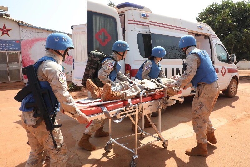 演練現(xiàn)場(chǎng)。張曉昆攝。