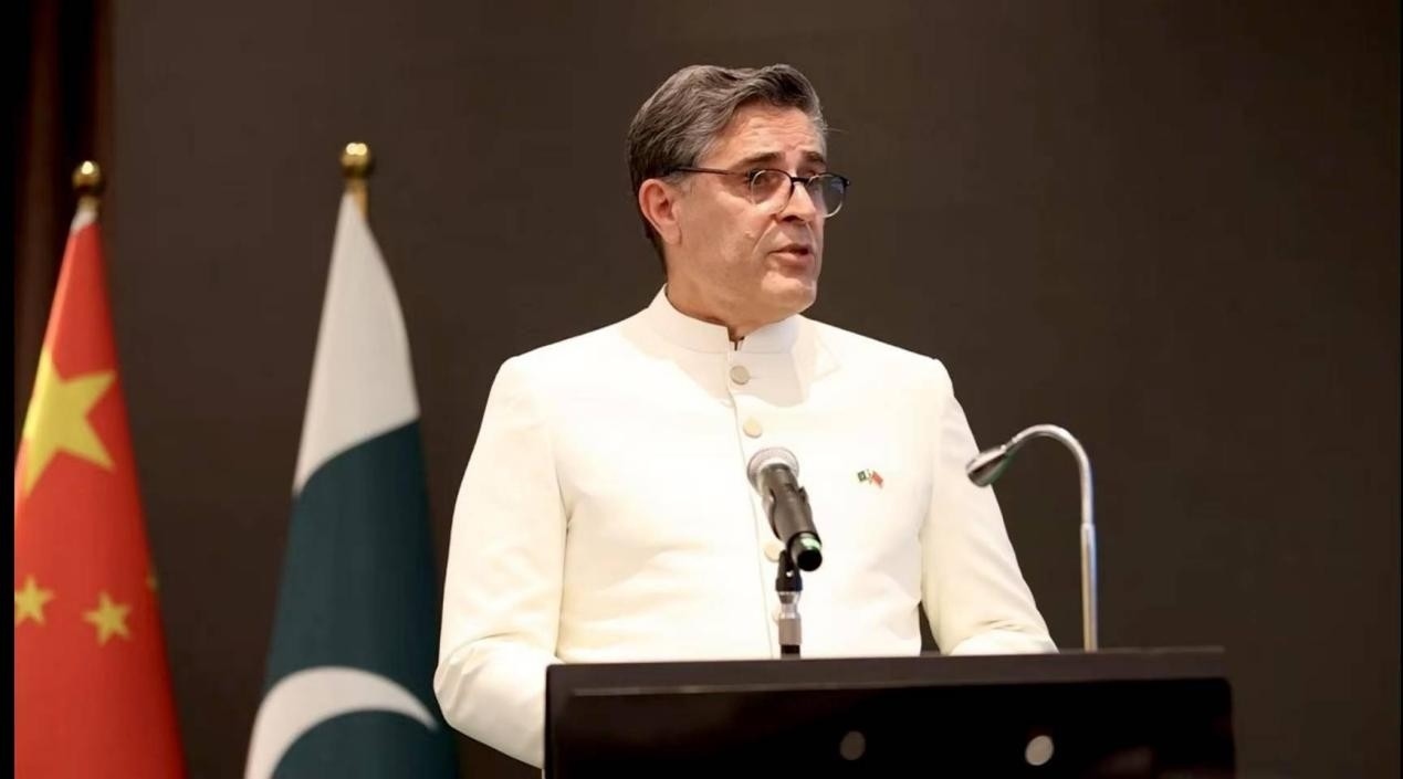 巴基斯坦駐華大使卡里爾·哈什米致辭。巴基斯坦駐華大使館供圖