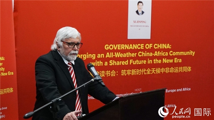 南部非洲科學(xué)、工程、技術(shù)、教育協(xié)會執(zhí)行副總裁楊煥嶺。人民網(wǎng) 劉暢攝