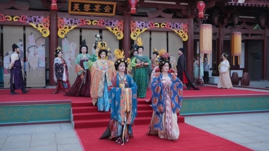 大唐芙蓉園舉辦的漢服展演活動(dòng)。受訪者供圖