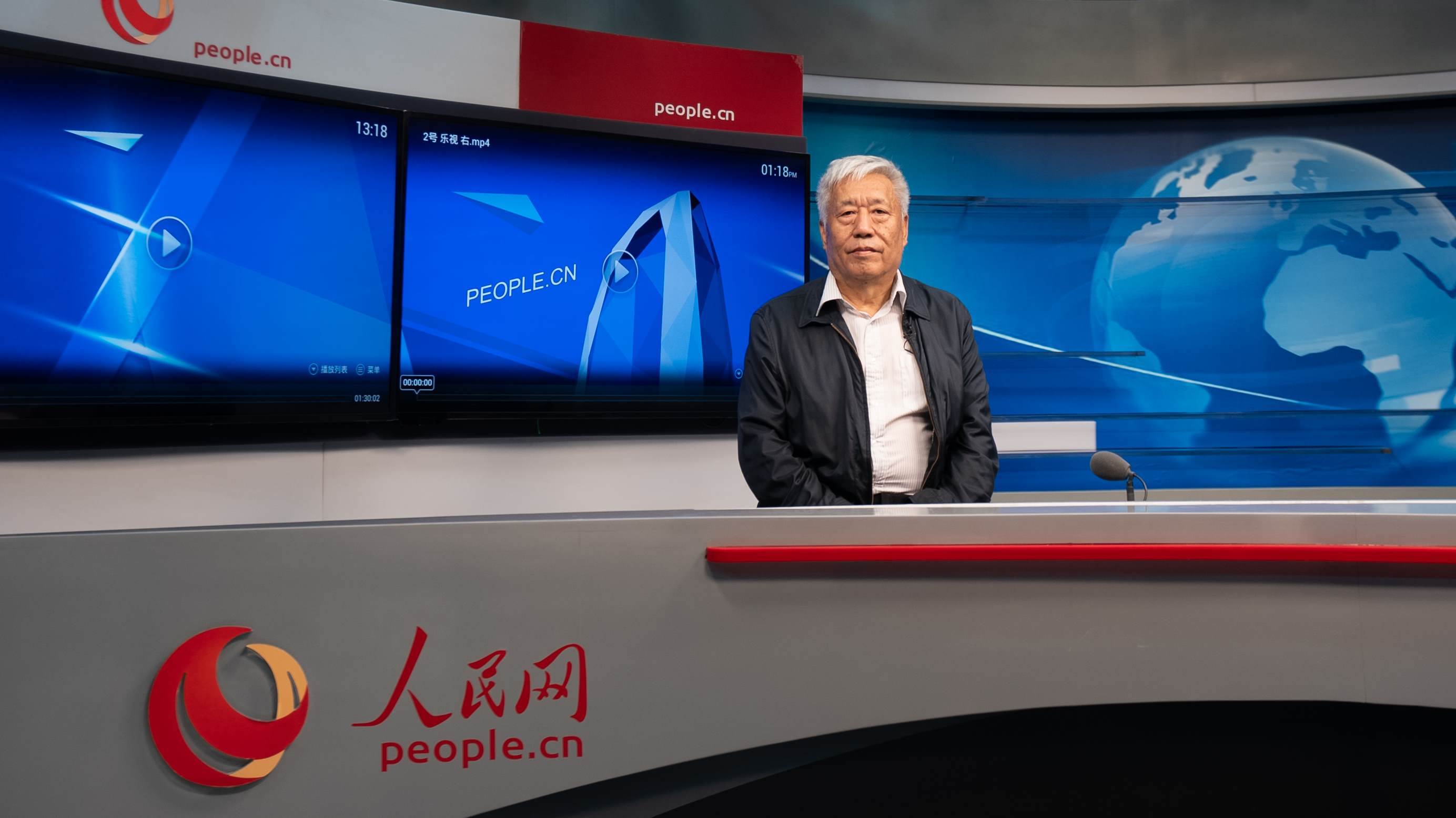 中國(guó)地震局地球物理研究所原副所長(zhǎng)、研究員高孟潭作客人民網(wǎng)。人民網(wǎng)記者 葛泰佚攝