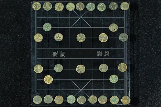 宋代中國(guó)銅象棋子。主辦方供圖