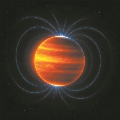 木星磁場（藝術圖）。圖片來源：物理學家組織網(wǎng)