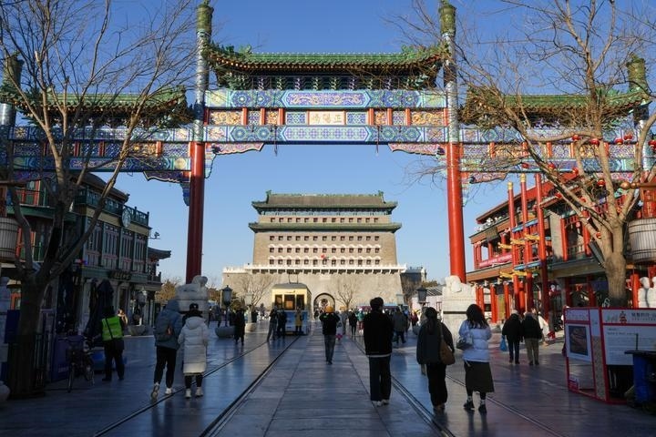 這是2024年12月26日從前門大街拍攝的正陽門箭樓。